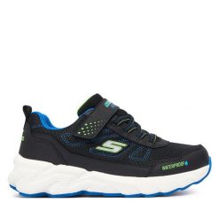 Sneakersy Skechers. Czarne trampki i tenisówki chłopięce Skechers, bez wzorów, sportowe, bez zapięcia. Za 249.99 zł.