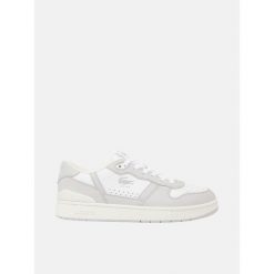 Buty męskie trampki sportowe Lacoste T-CLIP SET. Białe trampki męskie Lacoste, bez wzorów, sportowe, bez zapięcia. W wyprzedaży za 359.00 zł.