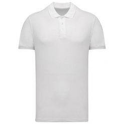 Koszulka polo z piki Kariban. Białe koszulki polo męskie KARIBAN, xl, bez wzorów, z bawełny, bez ramiączek. Za 245.50 zł.