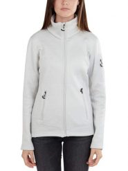Sweter polarowy damski Fundango Antila Fleece. Białe swetry damskie Fundango, m, bez wzorów, z materiału, sportowe, bez kołnierzyka, bez ramiączek, długie, bez kaptura. Za 179.00 zł.