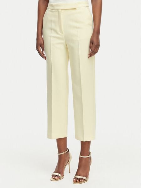 Morgan Spodnie materiałowe 261-PVADO.F Żółty Regular Fit. Żółte spodnie materiałowe damskie Morgan, bez wzorów, z materiału. Za 279.99 zł.