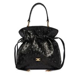Torebka Elisabetta Franchi. Czarne torebki do ręki damskie Elisabetta Franchi, bez wzorów, bez dodatków. Za 2,549.00 zł.