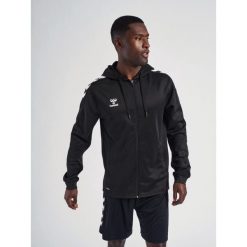Bluza z kapturem na zamek Hummel hmlCORE. Czarne bluzy damskie Hummel, m, bez wzorów, z dresówki, z kapturem. Za 173.15 zł.