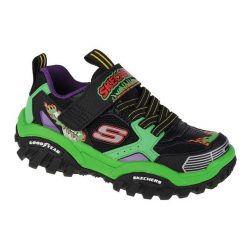 Buty sportowe chłopięce, Skechers Turbo Speed. Czarne buty sportowe chłopięce Skechers, bez wzorów, bez zapięcia, trekkingowe, Skechers Sport. Za 129.99 zł.