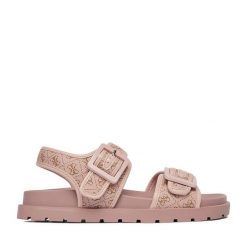 Sandały Guess. Czerwone sandały dziewczęce Guess, bez zapięcia. Za 179.99 zł.