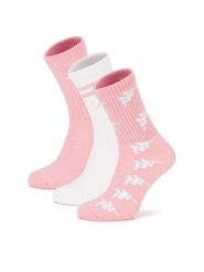 Kappa Skarpety długie KR_SUPERT_SS25 (3-PACK) Różowy. Czerwone skarpety damskie Kappa, bez wzorów, z bawełny. Za 39.99 zł.