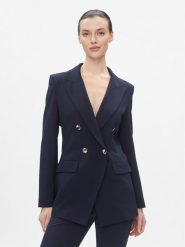 Marella Marynarka Notion 2413041111200 Granatowy Regular Fit. Niebieskie żakiety damskie Marella, bez wzorów, z syntetyku. Za 1,269.00 zł.