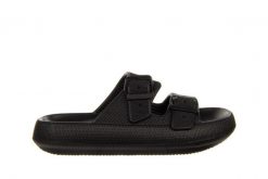 Klapki Laura Vita Nuon 08 Noir 202001, Czarny, Tworzywo - 39-40. Czarne klapki damskie Laura Vita, bez wzorów, z materiału, eleganckie, bez obcasa. W wyprzedaży za 99.00 zł.