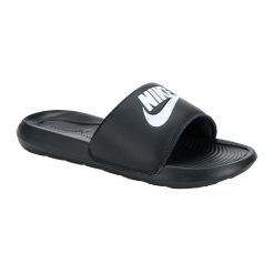 Klapki damskie Nike Victori One Slide. Czarne klapki damskie Nike, bez wzorów, bez obcasa. Za 149.99 zł.