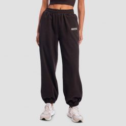 Spodnie dresowe damskie oversize z kieszeniami brązowe Aura. Brązowe spodnie dresowe damskie GYMBEAM, xl, bez wzorów, z bawełny. Za 131.90 zł.