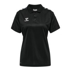 Damska koszulka polo Hummel Functional. Czarne koszulki sportowe damskie Hummel, xl, bez wzorów, bez kołnierzyka, bez ramiączek. Za 146.50 zł.
