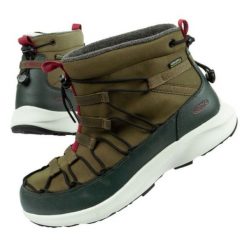 Buty śniegowce Keen Uneek Chukka 1025447 zielone. Zielone śniegowce i trapery męskie na zimę, z materiału, bez zapięcia. Za 588.17 zł.