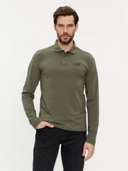 EA7 Emporio Armani Polo 8NPF05 PJM5Z 1846 Zielony Regular Fit. Zielone koszulki polo męskie EA7 Emporio Armani, m, bez wzorów, z bawełny, bez ramiączek. Za 639.99 zł.