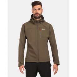 Męska kurtka softshell Kilpi RAVIO-M. Zielone kurtki męskie Kilpi, m, bez wzorów, z softshellu, sportowe, bez kaptura. Za 473.69 zł.