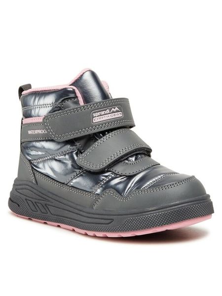 Sprandi Kozaki CP86-22816 Szary. Szare buty zimowe dziewczęce Sprandi, bez wzorów, z materiału, bez zapięcia. Za 143.99 zł.