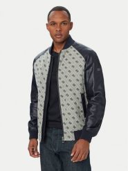 Guess Kurtka bomber M6YL13 W2804 Granatowy Regular Fit. Niebieskie kurtki męskie Guess, m, z aplikacjami, z bawełny, bez kaptura. Za 864.99 zł.