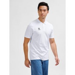 Hummel Koszulka polo męska bawełniana GO 2.0 224831. Białe koszulki polo męskie Hummel, m, bez wzorów, z bawełny, sportowe, bez ramiączek. Za 100.00 zł.