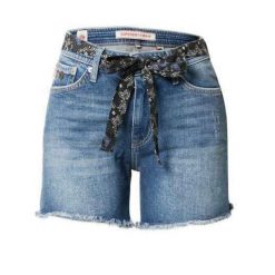 Spodenki turystyczne damskie Superdry Vintage Mid Rise Slim. Niebieskie szorty damskie Superdry., na lato, l, bez wzorów, z bawełny, vintage. Za 113.49 zł.