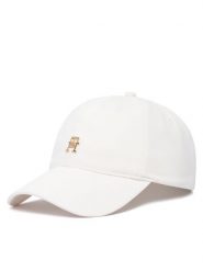 Tommy Hilfiger Czapka z daszkiem AW0AW18917 Biały. Białe czapki i kapelusze damskie Tommy Hilfiger, bez wzorów, z bawełny. Za 209.99 zł.