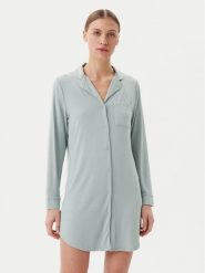 Hunkemöller Koszula nocna Essential 301472 Zielony. Zielone piżamy damskie Hunkemöller, xl, bez wzorów, z satyny, bez ramiączek. Za 109.99 zł.