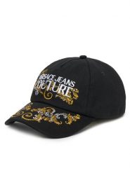 Versace Jeans Couture Czapka z daszkiem 78VAZK17 Czarny. Czarne czapki i kapelusze damskie Versace Jeans Couture, bez wzorów, z bawełny. Za 229.99 zł.