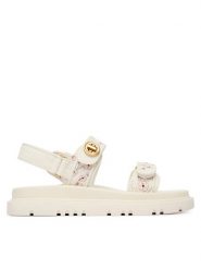 Aldo Sandały Linette 14242953 Biały. Białe sandały damskie Aldo, bez wzorów, z materiału, bez obcasa, na płaskiej podeszwie, bez zapięcia. Za 549.99 zł.