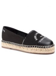 KARL LAGERFELD Espadryle KL80108 Czarny. Czarne espadryle damskie KARL LAGERFELD, bez wzorów, z materiału, bez obcasa, bez zapięcia. Za 319.99 zł.