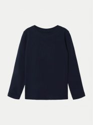 NAME IT Bluzka 13238716 Granatowy Regular Fit. Niebieskie t-shirty i topy dla dziewczynek Name it, bez wzorów, z bawełny, bez ramiączek. Za 29.99 zł.