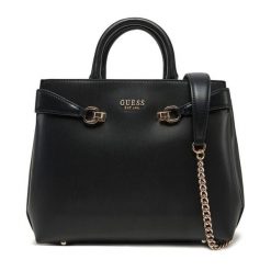 Torebka Guess. Czarne torebki do ręki damskie Guess, z aplikacjami, bez dodatków. Za 369.99 zł.