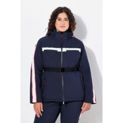 Damskie Kurtka sportowa wodoodporna dwukierunkowy zamek błyskawiczny. Niebieskie kurtki damskie Ulla Popken, plus size, bez wzorów, z elastanu, bez kaptura. Za 849.99 zł.