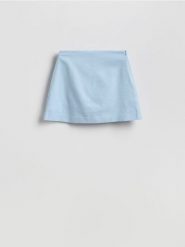 Spódnico-szorty z lnem - jasnoniebieski. Niebieskie szorty damskie Reserved, l, bez wzorów, z wiskozy. Za 99.99 zł.