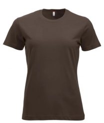 Clique New Classic-T Women – Klasyczny T-shirt z przędzą ringspun, nowoczesny. Brązowe t-shirty damskie CLIQUE, xl, bez wzorów, klasyczne, bez kołnierzyka. Za 104.39 zł.