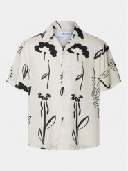 Selected Homme Koszula Slhrelax-Rajesh 16091066 Biały Relaxed Fit. Białe koszule męskie Selected Homme, l, bez wzorów, z wiskozy, bez kołnierzyka, bez ramiączek. Za 129.99 zł.