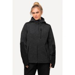 Damskie Kurtka funkcyjna z polaru hydrofobowa z otworem na kciuk. Czarne kurtki damskie Ulla Popken, plus size, bez wzorów, z elastanu, bez kaptura. W wyprzedaży za 383.99 zł.