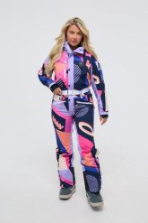 Kombinezon narciarski damski Hotstepper Curved. Brązowe spodnie snowboardowe damskie OOSC, na zimę, s, bez wzorów, z syntetyku, retro, narciarskie. Za 1,710.99 zł.