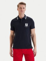 Tommy Hilfiger Polo Badge MW0MW43061 Granatowy Regular Fit. Niebieskie koszulki polo męskie Tommy Hilfiger, m, bez wzorów, z bawełny, bez ramiączek. Za 409.99 zł.