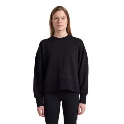 Bluza damska Arena Oversized Crew Neck. Czarne bluzy sportowe damskie Arena, m, bez wzorów, z bawełny, bez kaptura, do pływania. Za 269.99 zł.