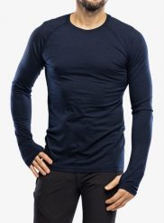Bluza termoaktywna męska Houdini Desoli Light Crew. Niebieskie bluzy męskie Houdini, m, bez wzorów, z materiału, bez kaptura. Za 351.99 zł.
