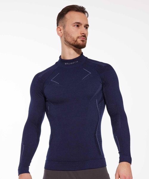Bluza męska wełniana Brubeck EXTREME MERINO. Czarne bluzy męskie Brubeck, na zimę, m, bez wzorów, z dzianiny, bez kaptura. Za 379.00 zł.