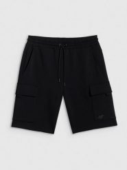 4F Spodenki dresowe cargo męskie - czarne XL. Czarne szorty męskie 4f, m, bez wzorów, z dresówki. Za 159.99 zł.