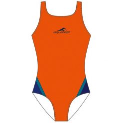 Strój kąpielowy dla dziewczynki Aquafeel Racer Back. Brązowe stroje kąpielowe dla dziewczynek Aquafeel, bez wzorów, z materiału. Za 149.99 zł.