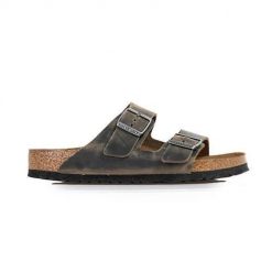 Klapki męskie Birkenstock Arizona. Szare klapki męskie Birkenstock, z materiału. Za 419.00 zł.