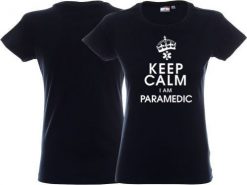 LPP - Promostars Koszulka damska KEEP CALM I AM PARAMEDIC granatowa. T-shirty damskie LPP - Promostars, bez wzorów, bez kołnierzyka. Za 65.99 zł.