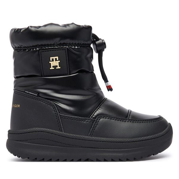 Śniegowce Tommy Hilfiger. Czarne śniegowce dziewczęce Tommy Hilfiger, bez zapięcia. Za 534.99 zł.