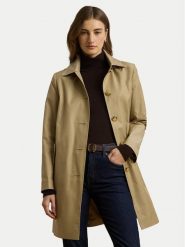 LAUREN RALPH LAUREN Płaszcz przejściowy 297967121002 Beżowy Straight Fit. Brązowe płaszcze damskie Lauren Ralph Lauren, m, bez wzorów, z syntetyku, bez kaptura. Za 1,129.00 zł.
