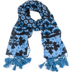 Chusta TWINSET - Sciarpa OS8T2A St. Mix Genziana 02529. Niebieskie szaliki i chusty damskie Twinset, z bawełny. W wyprzedaży za 199.00 zł.