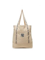 New Era Torebka New York Yankees MLB Strap Canvas Tote 60595127 Beżowy. Brązowe torebki do ręki damskie New Era, bez wzorów, z materiału, bez dodatków. Za 149.99 zł.