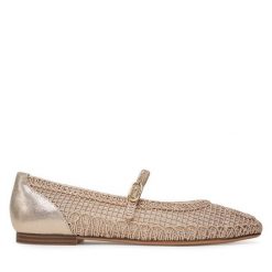 Baleriny Tamaris. Brązowe baleriny damskie Tamaris, bez wzorów, bez obcasa. Za 179.99 zł.