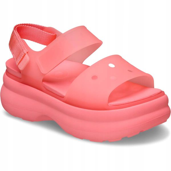 Sandały dla Kobiet Crocs Soho Frosted Y-Strap Sandal. Zielone sandały damskie Crocs, bez wzorów, z materiału, bez obcasa, na platformie, bez zapięcia. Za 289.99 zł.