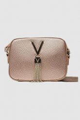 VALENTINO Złota torebka Divina Camera Bag. Żółte kopertówki damskie Valentino by Mario Valentino, bez wzorów, małe, bez dodatków. W wyprzedaży za 164.99 zł.